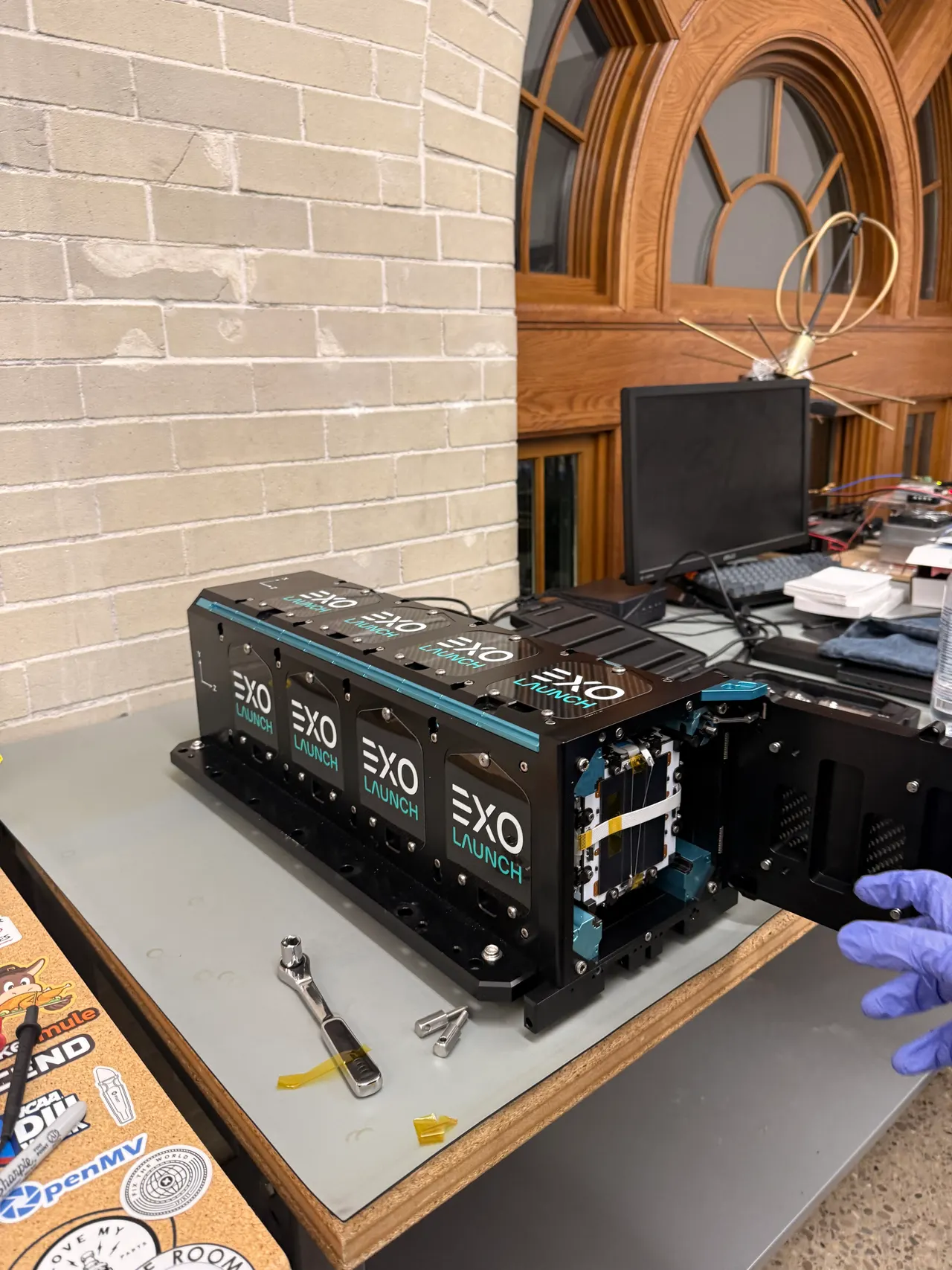 Pre-launch vibration testing in the deployer pod